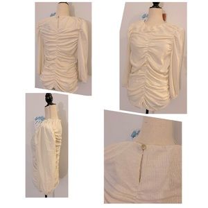 NWT Marc New York Long Sleeves Top cream color size Large